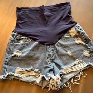 KanCan maternity denim shorts. Purchased from Pink Blush.